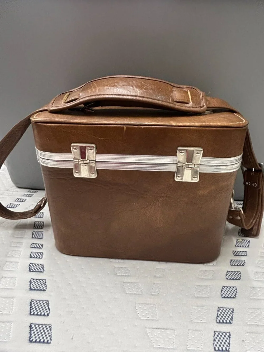 Vintage Marsand‎ Camera Case Ranchyde Leather Vinyl Brown Sturdy Carrying USA